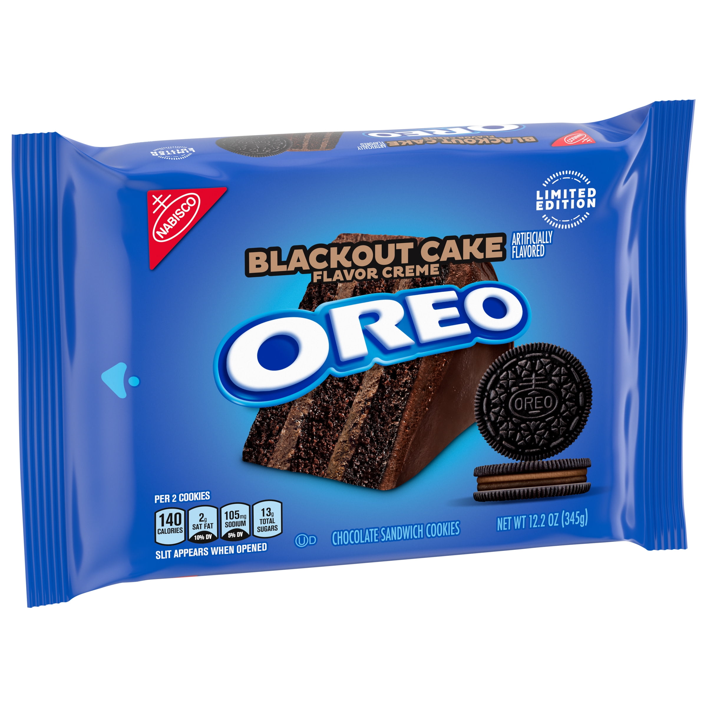 (3 pack) OREO Blackout Cake Chocolate Sandwich Cookies, Limited Edition, 12.2 oz