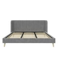 thumbnail image 4 of Novogratz Holly Upholstered Wingback Bed, King, Light Gray Velvet, 4 of 20