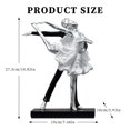 thumbnail image 3 of Estatua De Bailarina De Ballet Resina Ballet Chica Estatua Arte Doble Bailarina Figuras Artesanales (A Plata), 3 of 7