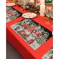 thumbnail image 4 of Merry Christmas Placemats Set of 2 Watercolor Red Gnome Trees Snow Heat Insulation Washable Place Mats, Rustic Non-Slip Table Mats for Dining Table Party Kitchen Decor,13x19 Inch, 4 of 4