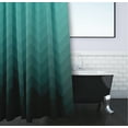 thumbnail image 3 of Simply Daisy 70" W x 73" H Depth Perception Stripes Print Polyester Shower Curtain, Green, 3 of 3
