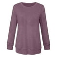 thumbnail image 4 of Under 10 dollars! Womens Long Sleeve Shirts Casual Tops Elegant Basic Tees 2025 Fall Clothes Trendy Solid Color Pullover Shirt, 4 of 6