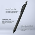 thumbnail image 2 of wqlpp-50 Pack Black Ink Pens - Bulk Pens, 1.0MM Medium Point Ballpoint Pens, Smooth Writing No Bleed Retractable Ball Point Pen (Black), 2 of 4
