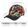 thumbnail image 3 of Kdxio Unisex Red Mushrooms Pattern Baseball Cap Unisex Washed Classic Adjustable Hat, 3 of 7