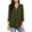 Army Green, variant on Patlollav Plus Size Womens Casual Loose Pullover V-Neck Top Solid Color Shirt