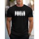 thumbnail image 1 of FOCUS Print Men's Round Neck Print Tee Short-Sleeve Comfy T-Shirt Loose Casual Top For Spring Summer Holiday Men's Clothing As Gifts, Casual Sporty Tee, Summer Gifts, 1 of 9