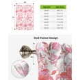 thumbnail image 6 of Watercolor Pink Floral Tie Up Curtains for Kitchen Bathroom Bedroom Windows 54 Inch Length, Pink Ombre Botanical Summer Balloon Drape Curtains Shade Rod Pocket Drapery Curtain Panel, 42"x63", 6 of 7