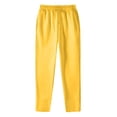 thumbnail image 5 of LIWENLI Men's Heavyweight Sweatpants Fleece Lined Open Bottom Pockets Athletic Joggers Casual Pants (Yellow,M), 5 of 5