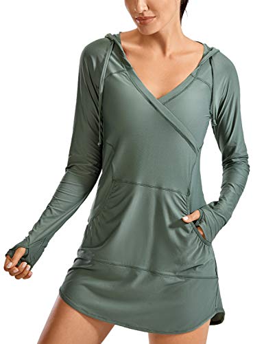 CRZ YOGA Women/'s UPF 50 Long Sleeve Cover-Ups Sport Shirts Workout Tops Lightweight