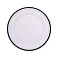 thumbnail image 6 of Efavormart 10 Pack Black Rim Clear Heavy Duty Plastic Serving Trays, Disposable Charger Plates Tableware - 12", 6 of 7