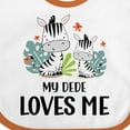 thumbnail image 4 of Inktastic Zebra My Dede Loves Me Boys or Girls Baby Bib, 4 of 4