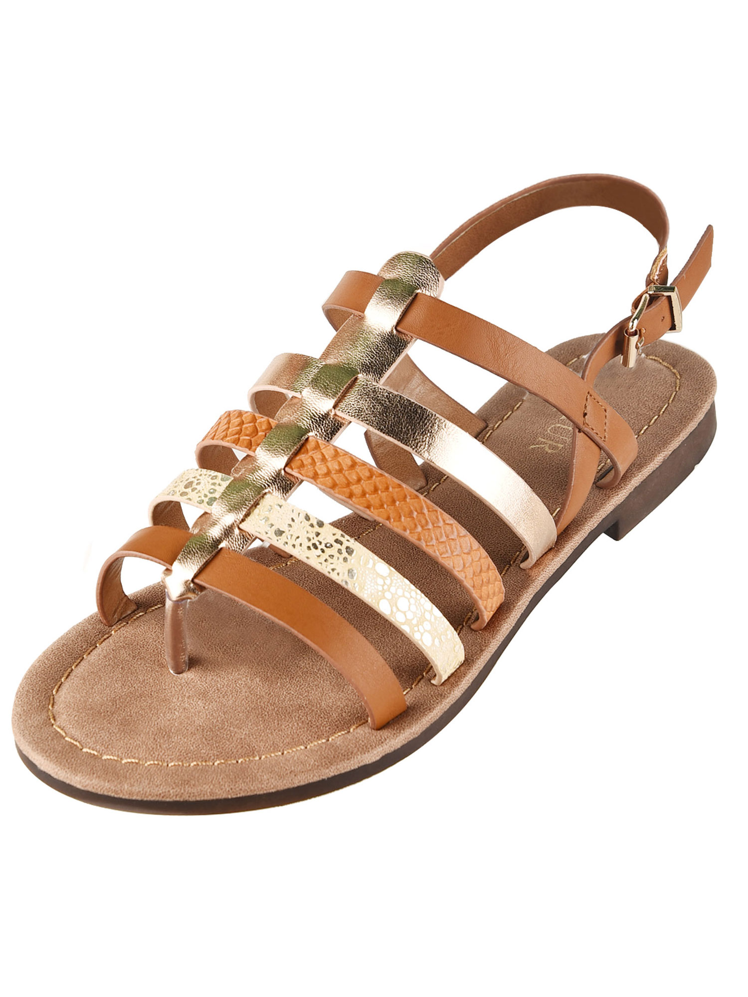 sequin flat sandals