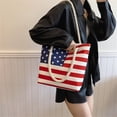 thumbnail image 4 of YiJuHui Independence Day Tote Bag Large Capacity Canvas Shopping Bag with Thick Jute Rope Handles for Women Patriotic Beach Picnic Market Reusable Carryall, 4 of 8
