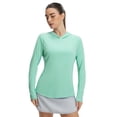 thumbnail image 7 of BALEAF Women's Sun Shirts UPF 50+ Mesh Back Lightweight Breathable Long Sleeve Shirt SPF Hoodie for Fishing Hiking Light Green M, 7 of 7