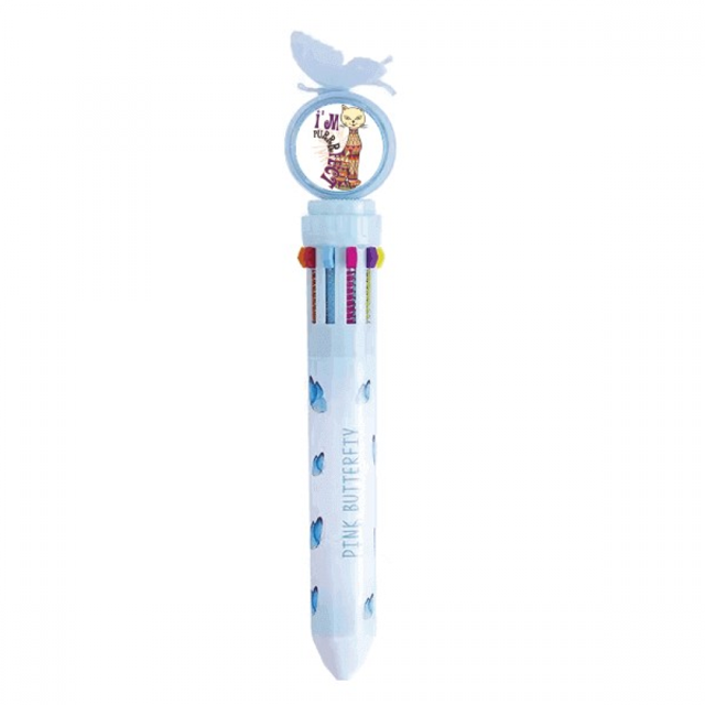 I'm Perfect Slogan Colorful Cat Animal Retractable Multicolor Ballpoint Pen School Supplies