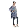 thumbnail image 3 of Blue Kaftan Dresses for Women Floral Print Beach Summer Caftans for Ladies Party Wear Women's Plus Size Kaftan Full Length Free Size Long Women Dress, 3 of 5