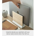 thumbnail image 3 of Yamazaki Home Slim Laptop Stand, Ash, Steel + Wood, No Assembly, 3 of 7