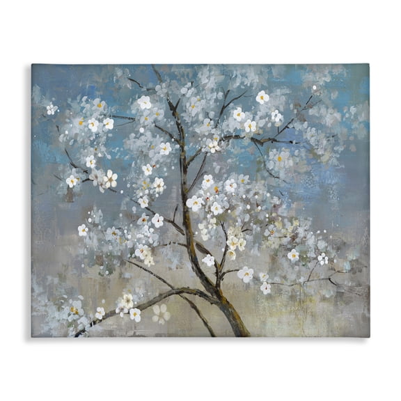 Stupell Industries Traditional Flower Tree Blooms Blue Canvas Art, 30 x 24, by Main Line Studio