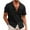 Black, variant on EQWLJWE Workout Shirts for Men's Casual Shirts Stylish Solid Color Short Sleeve Lapel Collar Button Down Shirt Wrinkle Free Soft Summer Beach Tops for School