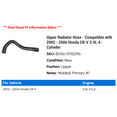 thumbnail image 2 of Upper Radiator Hose - Compatible with 2002 - 2006 Honda CR-V 2.4L 4-Cylinder 2003 2004 2005, 2 of 2