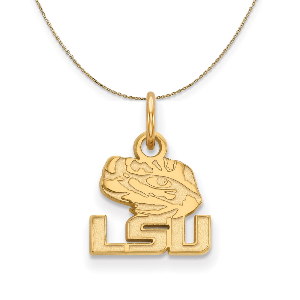 Sterling Silver LogoArt Louisiana State University Small Pendant