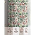 thumbnail image 6 of Vintage Flowers Sheer Curtains 108 Inch Length 2 Panels Set Window Treatments, Spring Pink Green Floral Country Leaves Birds Rod Pocket Semi Curtains for Living Room/Bedroom/Kitchen, 104"W x 108"L, 6 of 7