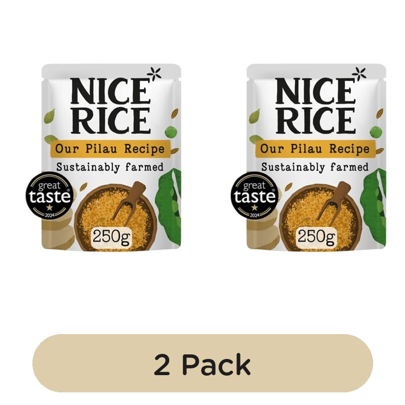 Nice Rice Pilau Basmati Microwave Rice 250g, British Import (Pack of 2)