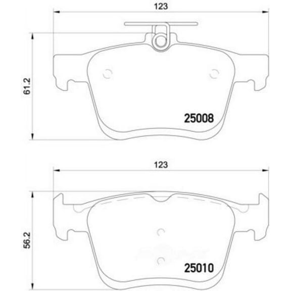 HELLA 355020271 OE Formulated Low-Metallic Disc Brake Pad Set