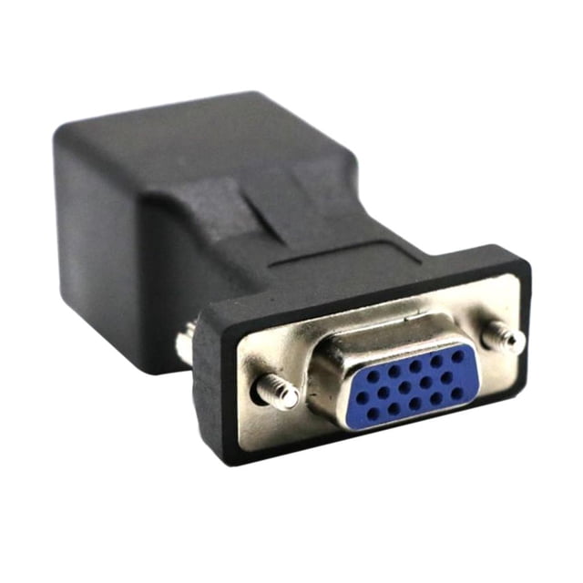 Extensor VGA de 15 pines a cat six Convertidor de adaptador de red Yotijar VGA al adaptador