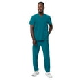 thumbnail image 5 of Adar Addition Go-Everyday Scrub Set For Men - Stylish Scrub Top & Cargo Scrub Pants - A9800 - Caribbean Blue - S, 5 of 7