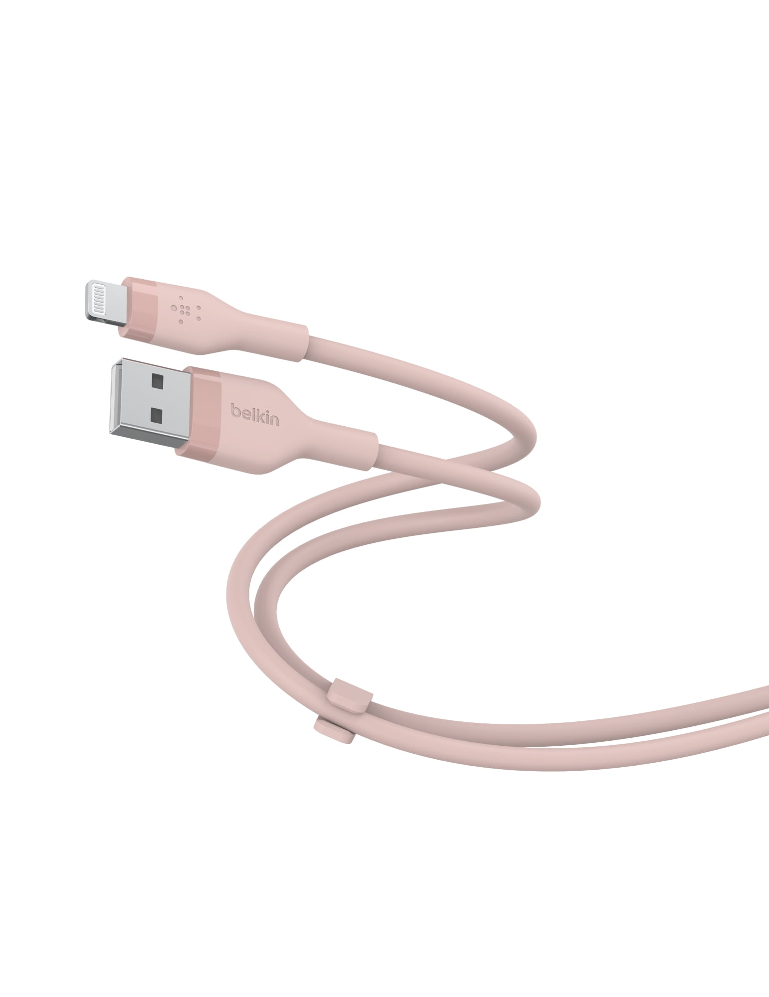 Belkin Boostcharge Flex USB-A to Lightning Silicone Cable, Compatible with Apple Devices, Rose Gold, 5 feet