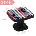 thumbnail image 3 of 4 Pcs Square Cabinet Handle Cupboard Knob Drawer Pulls Handle Blue Red White Stripe Drawer Knobs with Screws Furniture Decoration, 3 of 5