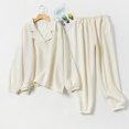 thumbnail image 2 of Women's Fleece Lined Pajamas Sets Long Sleeve Pullover Long Pants Soft Sleepwear 2 Piece Pjs Joggers Loung Set, 2 of 3