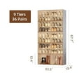 thumbnail image 2 of ANTBOX 9-Tier Stackable Shoe Organizer Cabinet with Magnetic Door, Portable Folding Design - Clear, 2 of 5