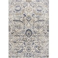 thumbnail image 3 of Hauteloom Erbacon Rustic Farmhouse Living Room Bedroom Dining Room Area Rug - Turkish Style - Traditional Floral Look - Grey, Beige, Light Brown, Cream, Navy, Blue - 4'3" x 5'7", 3 of 13