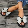 thumbnail image 5 of YTCAMLO Wedge Flip Flops for Women, Fashion Summer Beach Anti-Slip Slip On Sandals, Cute Bowknot Comfortable Thong Slippers, 5 of 8