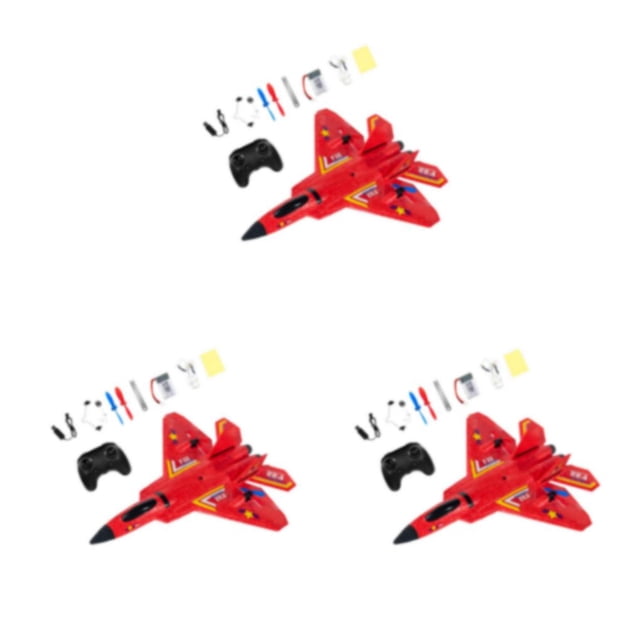 Vogacara Planeador teledirigido del aeroplano RC con la luz del LED para los grandes regalos Niños rojo Type1 NO1