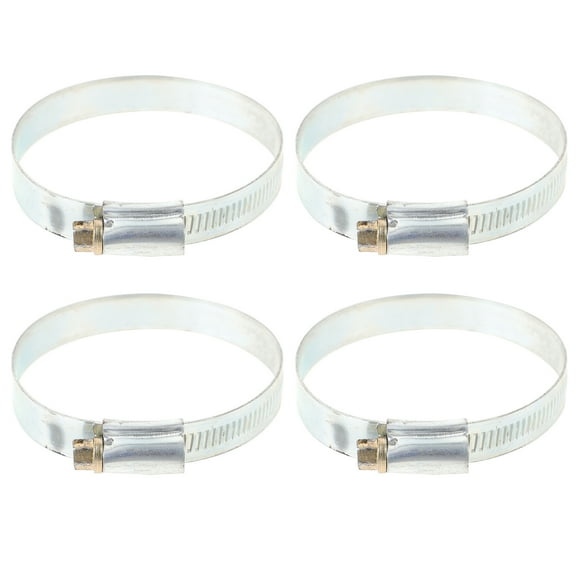 Masteelf  4 Pcs Stainless Hose Clamps Assortment Kit Fasteners Women's Child Silver