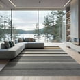 thumbnail image 2 of ODIKA 6'x9' Washable Area Rug Striped Scandinavian Minimalist Bands Frame Doormat Farmhouse for Family Room, Living Mater Bedroom, Non-Slip, Easy Care, 2 of 7