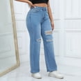thumbnail image 4 of Women's Ripped Boyfriend Jeans Stretch Distressed Jeans Ladies Jeans With Ripped Jeans Mom Jean Jean Jean Women Pants Jean Pants for Women Party Womens Pants Relaxed Fit Jean Pants for Women Work, 4 of 6