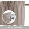 thumbnail image 6 of Mocha Brown Gradient Window Valance for Kitchen, Abstract Texture Modern Simple Rod Pocket Short Curtain for Small Windows, Light Filtering Decorative Valance, 54 x 18 Inch, 1 Panel, 6 of 9