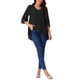 thumbnail image 2 of BLUSA MESH DE MANGA 3/4 CON V EN CUELLO Y MANGAS DE CAMPANA PARA MUJER INSPIRADA EN CHIC, TOPS ALTO-BAJO, HEM DESIGUAL, BLUSA CASUAL S NEGRO, 2 of 5