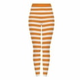 thumbnail image 2 of BLTIBY Womens Halloween Legging High Waist Stretch Striped Printed Halloween Costume Tights Fashion Casual Bottom Pants Orange S, 2 of 9