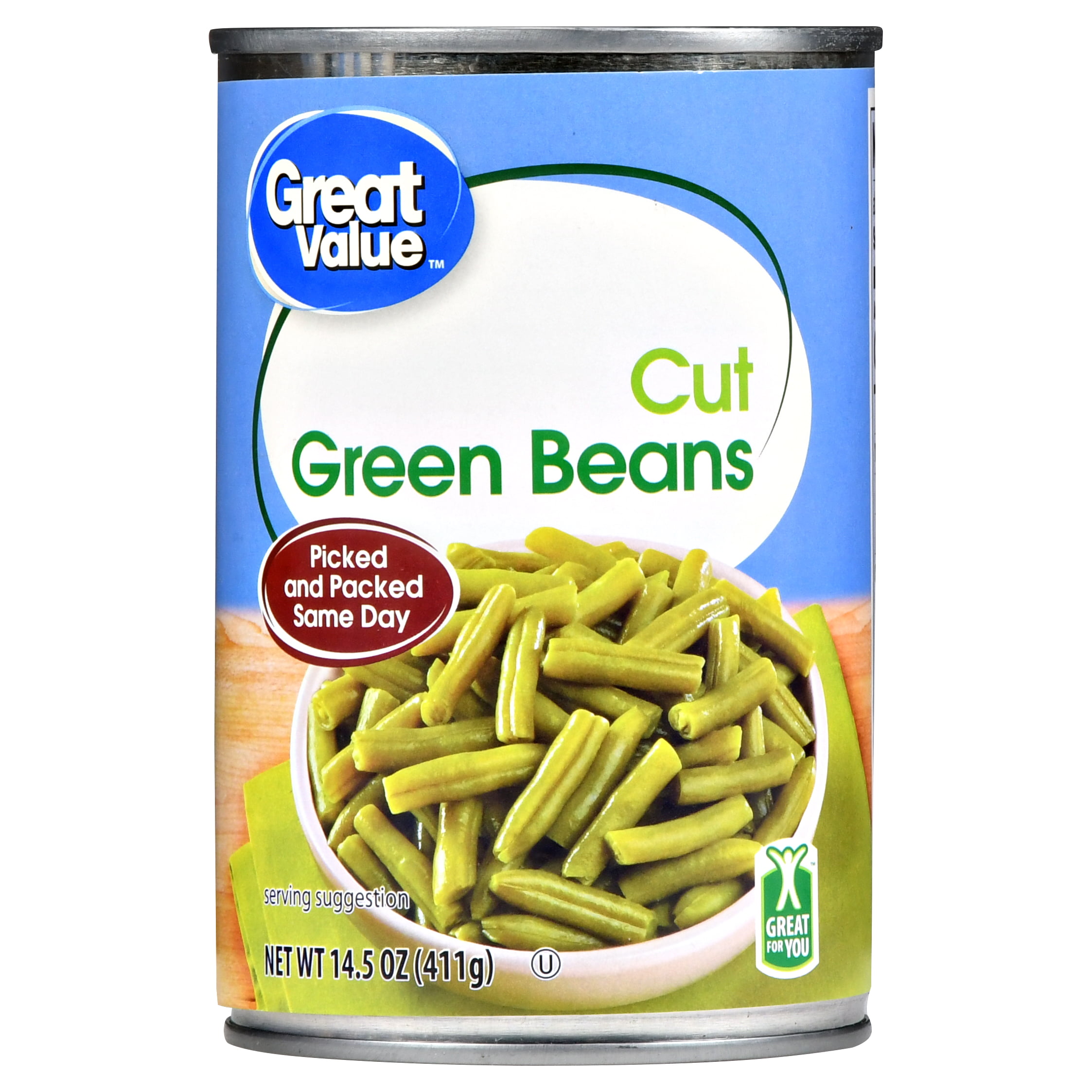 (4 Pack) Great Value Cut Green Beans, 14.5 Oz - Walmart.com How Many Cans Is 4 Cups Of Green Beans