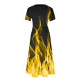 thumbnail image 4 of SDNall Womens Fashion Round Neck Short Sleeve Printed Dress, 4 of 8