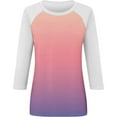 thumbnail image 5 of yillto 3/4 Sleeve T-Shirt for Women Casual Printed Crew Neck Tunic Tops Loose Trendy 2024 Summer Tops, 5 of 5