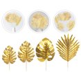 thumbnail image 4 of 20 piezas de decoración de plantas artificiales con hojas doradas simuladas, 4 of 7