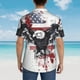 thumbnail image 4 of Balery American Flag Eagle Art Camisas hawaianas de manga corta para hombre, camisas playeras de corte holgado, camisas de vacaciones con botones,Medium, 4 of 7