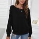 thumbnail image 3 of Camisa Suelta De Manga Larga para Mujer,Camisa para Mujer, Jersey De Cuello Redondo, Camisa De Manga Larga para Mujer, Top De Mujer con Un Hombro, Creado Magistralmente, 3 of 6