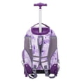 thumbnail image 4 of Mochila con ruedas Travelers Club corbata morada 18 pulgadas resistente al agua, 4 of 9